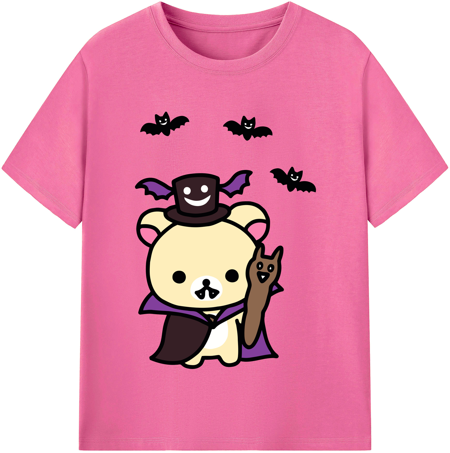 （画像用） リラックマ リラックマ キイロイトリ Rilakkuma Korilakkuma Kiiroitori レディースカジュアルプリントTシャツ（綿100％）